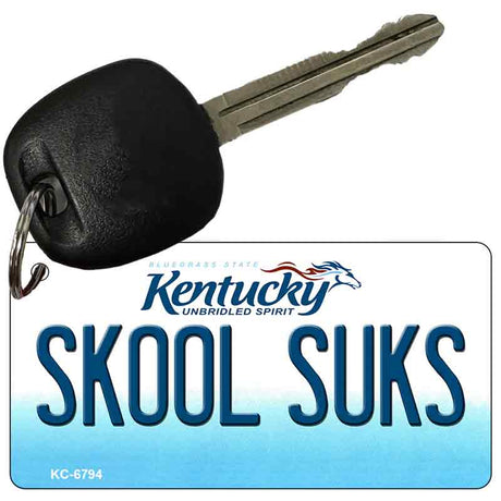 Skool Suks Kentucky State License Plate Tag Novelty Key Chain KC-6794