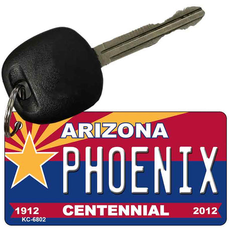 Phoenix Arizona Centennial State License Plate Tag Key Chain KC-6802