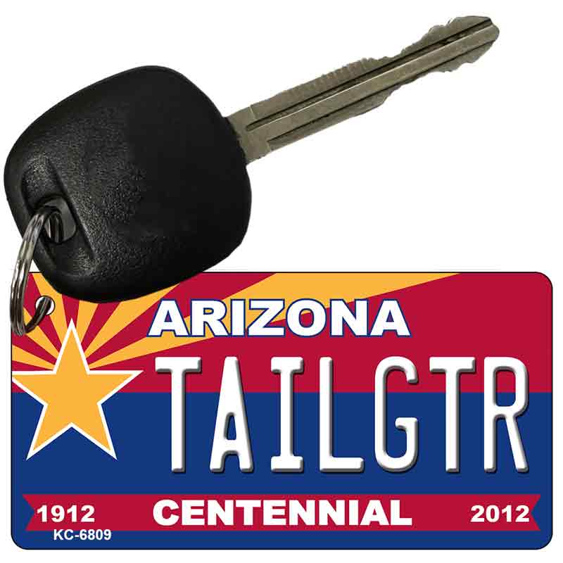 Tailgtr Arizona Centennial State License Plate Tag Key Chain KC-6809