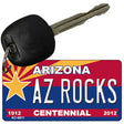 AZ Rocks Arizona Centennial State License Plate Tag Key Chain KC-6811