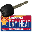 Dry Heat Arizona Centennial State License Plate Tag Key Chain KC-6812