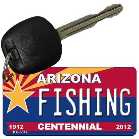 Fishing Arizona Centennial State License Plate Tag Key Chain KC-6817