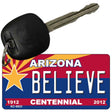 Believe Arizona Centennial State License Plate Tag Key Chain KC-6823