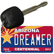 Dreamer Arizona Centennial State License Plate Tag Key Chain KC-6824