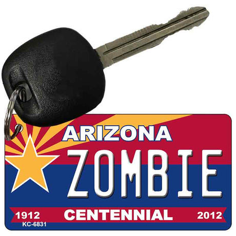 Zombie Arizona Centennial State License Plate Tag Key Chain KC-6831