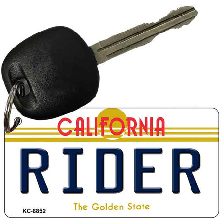 Rider California State License Plate Tag Key Chain KC-6852