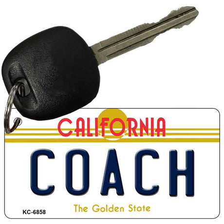 Coach California State License Plate Tag Key Chain KC-6858