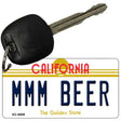 MMM Beer California State License Plate Tag Key Chain KC-6859