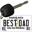 Best Dad Puerto Rico Flag Novelty Aluminum Key Chain KC-6862