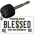 Blessed Puerto Rico Flag Novelty Aluminum Key Chain KC-6864