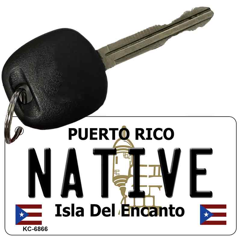 Native Puerto Rico Flag Novelty Aluminum Key Chain KC-6866