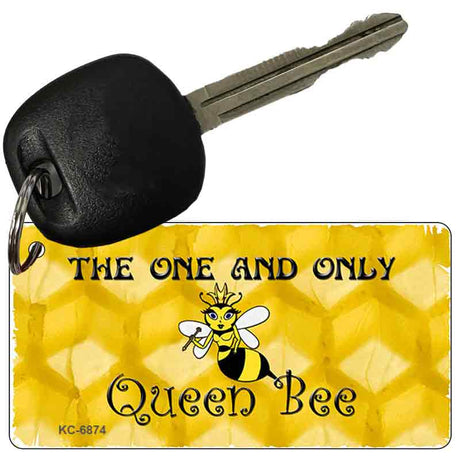 Queen Bee Yellow Novelty Aluminum Key Chain KC-6874