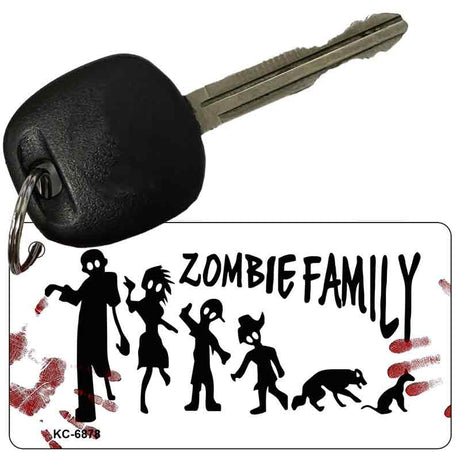 Zombie Family White Novelty Aluminum Key Chain KC-6878