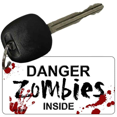 Danger Zombies Inside Novelty Aluminum Key Chain KC-6880