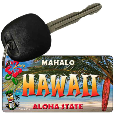 Hawaii Tiki Novelty Metal Key Chain KC-7810