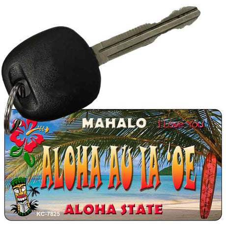 Aloha au ia'oe Tiki Novelty Metal Key Chain KC-7825