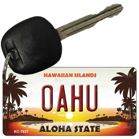 Oahu Hawaiian Islands Novelty Metal Key Chain KC-7837