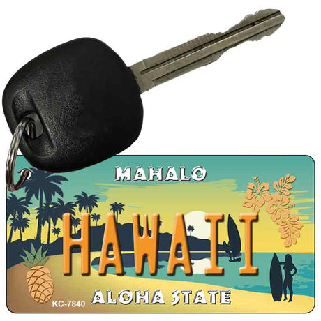 Hawaii Pineapple Novelty Metal Key Chain KC-7840