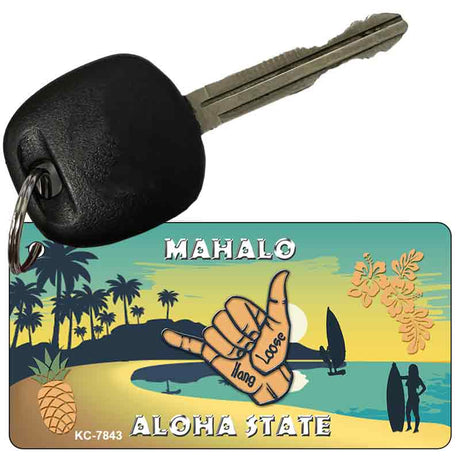 Hang Loose Pineapple Novelty Metal Key Chain KC-7843