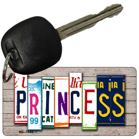 Princess License Plate Tag Art Metal Novelty Aluminum Key Chain KC-7845