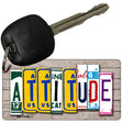 Attitude License Plate Tag Art Metal Novelty Aluminum Key Chain KC-7846