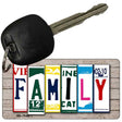 Family License Plate Tag Art Metal Novelty Aluminum Key Chain KC-7848