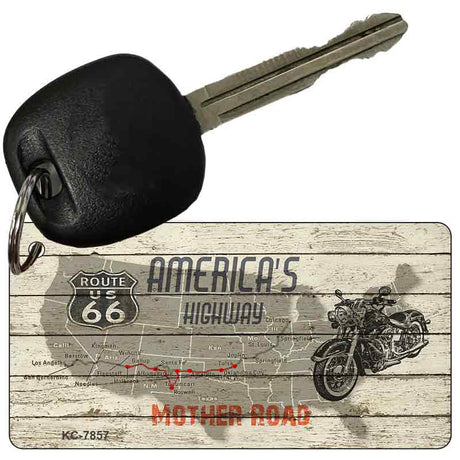 Americas Highway Route 66 Novelty Aluminum Key Chain KC-7857