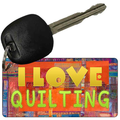 I Love Quilting Novelty Aluminum Key Chain KC-7862