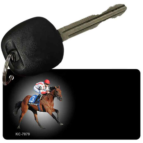 Horse Race Offset Novelty Aluminum Key Chain KC-7879