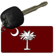 South Carolina Flag Burgundy Novelty Aluminum Key Chain KC-7898