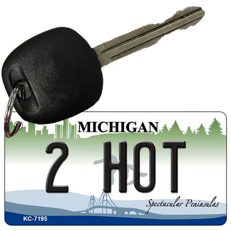 2 Hot Michigan State License Plate Tag Novelty Key Chain KC-7915