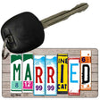 Married Wood Cut Letter Novelty Aluminum Key Chain KC-7936