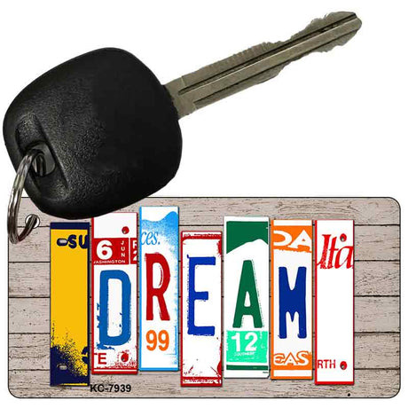 Dream Wood Cut Letter Novelty Aluminum Key Chain KC-7939