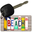 Beach Wood Cut Letter Novelty Aluminum Key Chain KC-7940