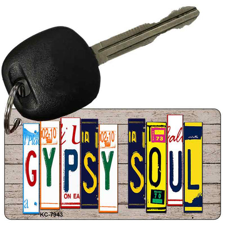 Gypsy Soul Wood Cut Letter Novelty Aluminum Key Chain KC-7943