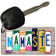 Namaste Wood Cut Letter Novelty Aluminum Key Chain KC-7944