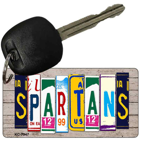 Spartans Wood Cut Letter Novelty Aluminum Key Chain KC-7947