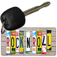 Rock N Roll Wood Cut Letter Novelty Aluminum Key Chain KC-7950