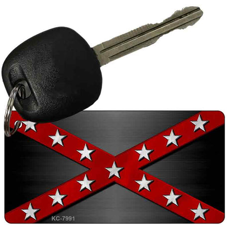 Confederate Stripes Red Novelty Aluminum Key Chain KC-7991