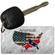 American Rebel Map Novelty Aluminum Key Chain KC-7992