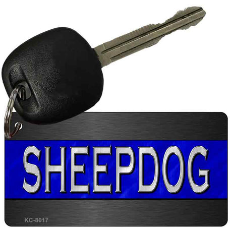 Sheepdog Thin Blue Line Novelty Aluminum Key Chain KC-8017