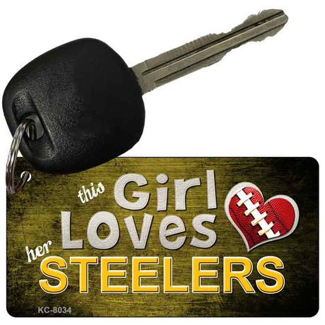 This Girl Loves Her Steelers Novelty Metal Key Chain KC-8034