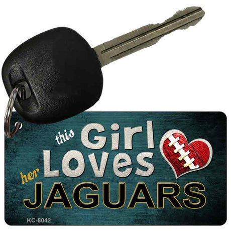 This Girl Loves Her Jaguars Novelty Metal Key Chain KC-8042