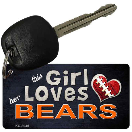 This Girl Loves Her Bears Novelty Metal Key Chain KC-8045