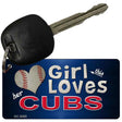 This Girl Loves Her Cubs Novelty Metal Key Chain KC-8069