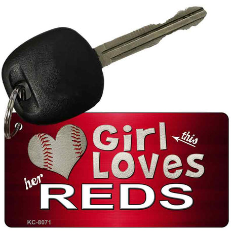 This Girl Loves Her Reds Novelty Metal Key Chain KC-8071