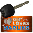 This Girl Loves Her Marlins Novelty Metal Key Chain KC-8075