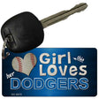 This Girl Loves Her Dodgers Novelty Metal Key Chain KC-8078