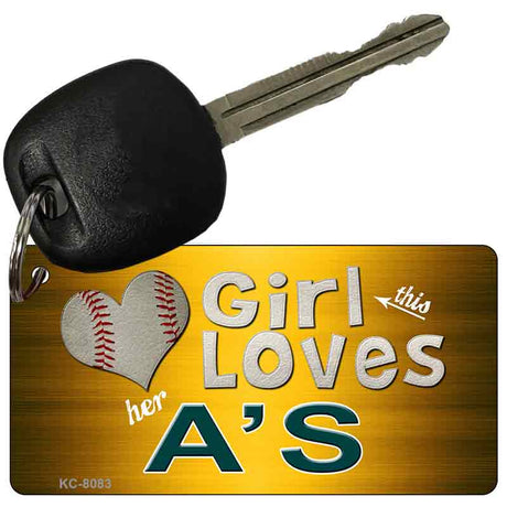 This Girl Loves Her Athletics Novelty Metal Key Chain KC-8083