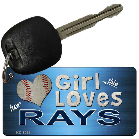 This Girl Loves Her Rays Novelty Metal Key Chain KC-8088